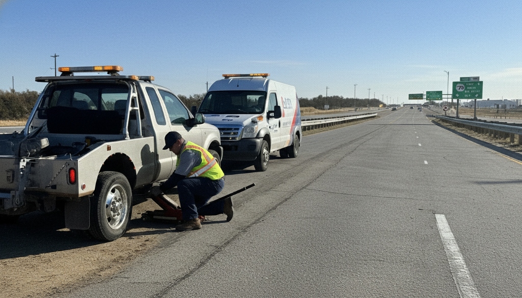 Mobile roadside service van serving Texoma